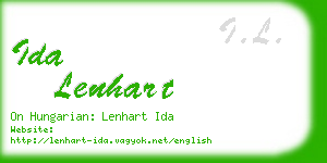 ida lenhart business card